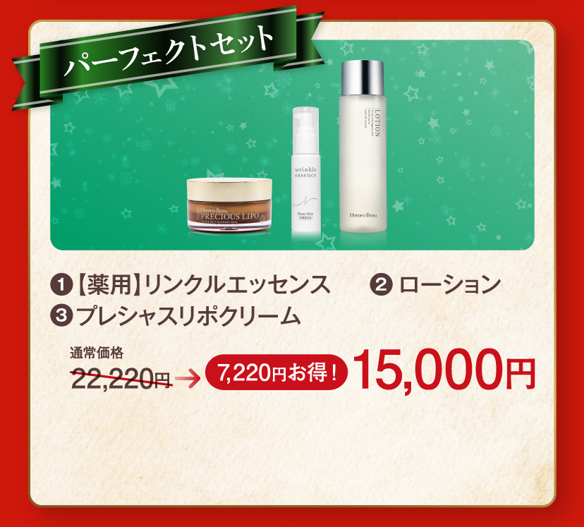 パーフェクトセット15,000円